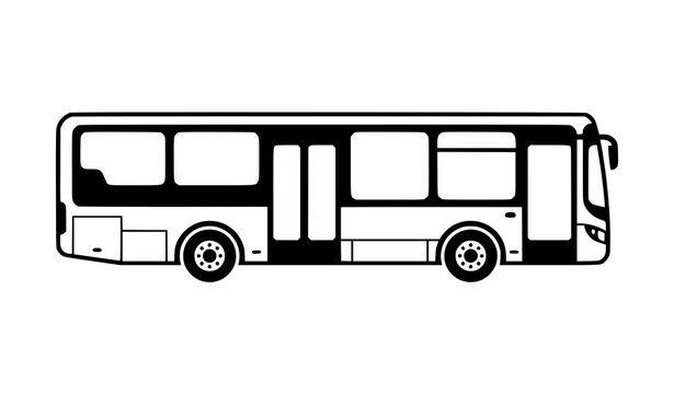 Bus Vector Icon Isolated on White Background