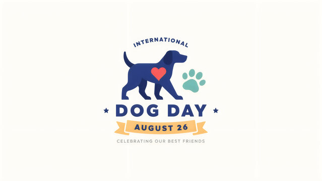 International dog day vector illustration august 26