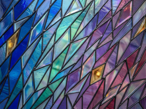 Colorful abstract geometric lines and shapes pattern with bright colors