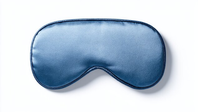 Blue Silk Sleep Mask for Restful Sleep and Travel Comfort.