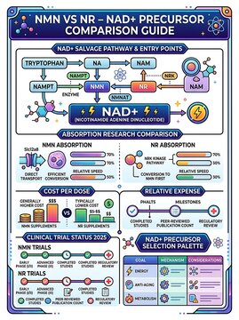 Comparison guide of nmn vs nr as nad+ precursors