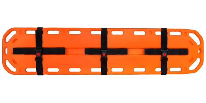Firefighter Spine Board for Emergency Patient Immobilization Rescue Transport Safety Response and Medical Evacuation Operations
