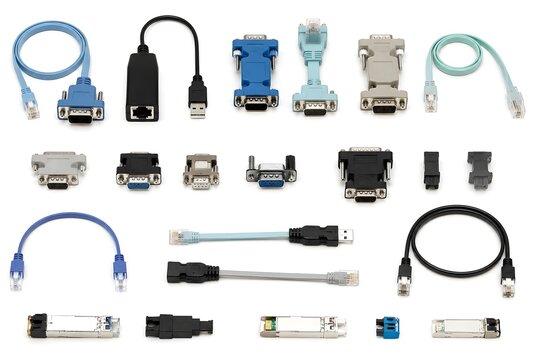 Diagnostic Adapter Collection with Console, Loopback, USB Ethernet, and Optical Modules for Network Troubleshooting Tasks