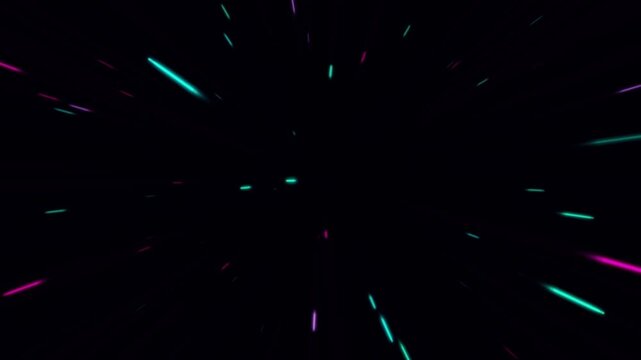 Neon Blue and Pink Line Loop background animation on dark background