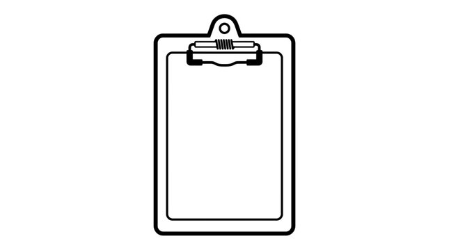 Clipboard icon empty blank paper document