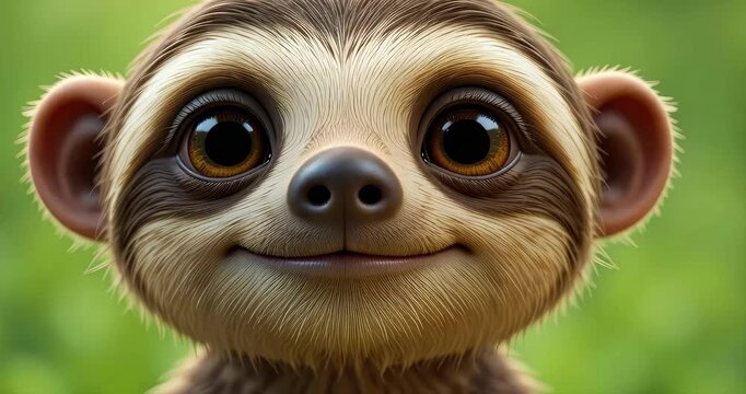 Cute animal face close up