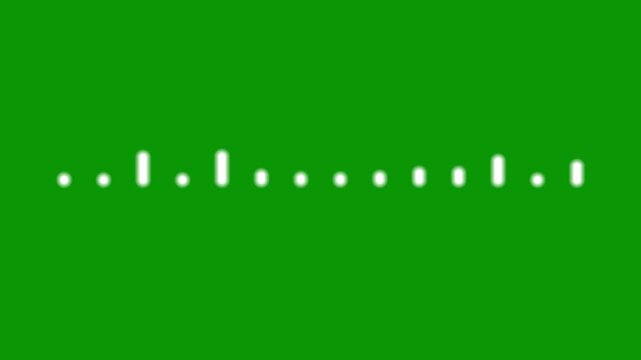 Futuristic sound wave equalizer loop, audio frequency visualizer overlay, dynamic rhythm bars animation, voice waveform indicator, music spectrum, isolated on green background, 4k