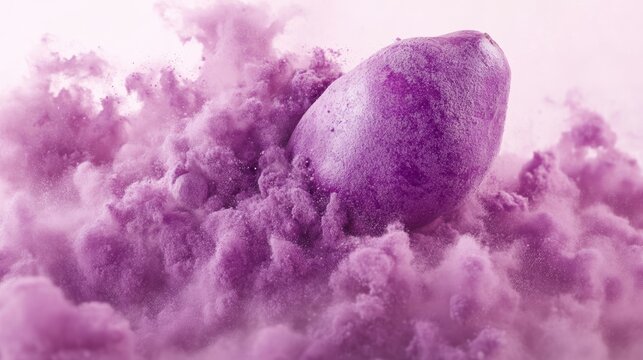 Sweet potato,Bakery menu with Ube frosting texture background,whipped cream,PopularTrendy Purple Coffee Shop,plant based recipes,sweet potato,superfood,menu and banner,Healthy and wellness concept.