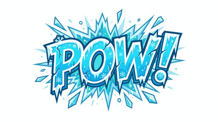 Naklejka premium Frozen POW Comic Book Sound Effect