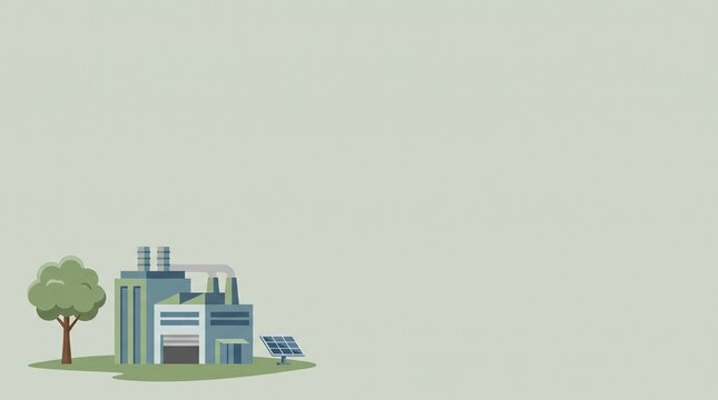 工場と太陽光発電で表す脱炭素経営と持続可能な製造業