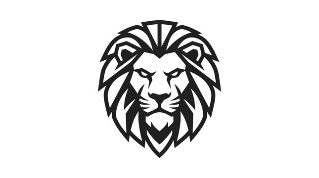 Stylized lion head icon