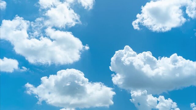 青空　雲　タイムラプス