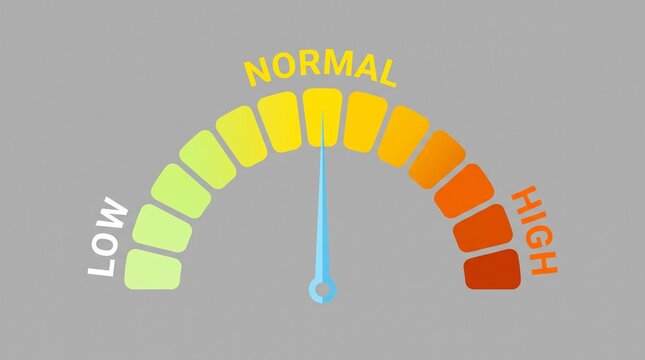 Pressure gauge showing normal reading