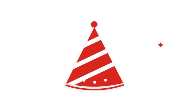 Party hat icon showing festive wear process for celebration and birthday fun