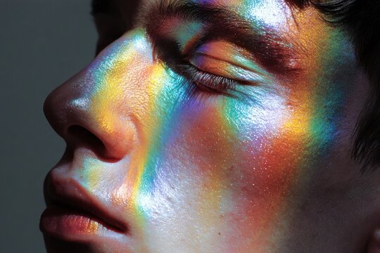 Gay lgbtq photography rainbow reflection.