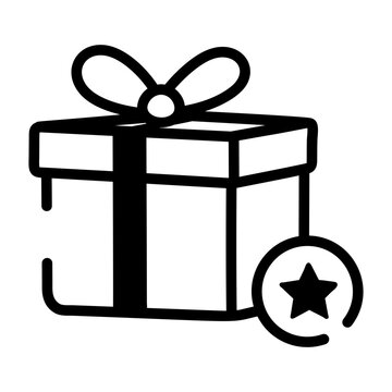 Gift box and award badge representing a reward for a content creator.