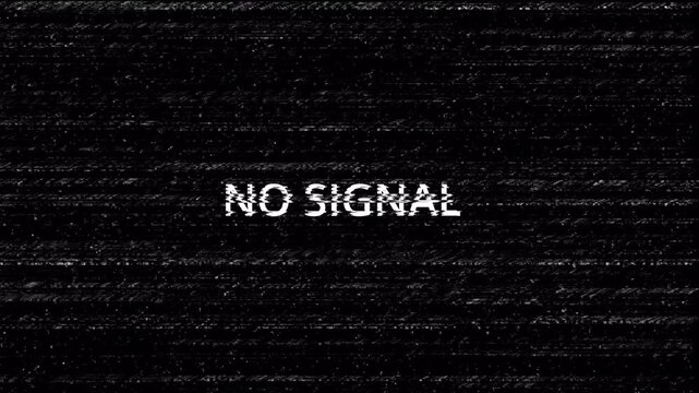 no signal old vintage text Noise tv screen pixels interfering Static Noise Lines Texture television . tv screen TV.4k video motion
