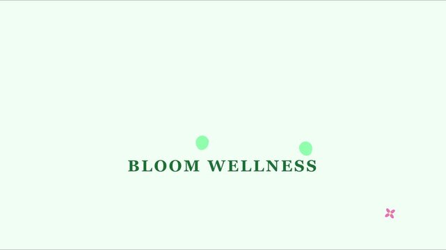 Bloom wellness minimalist motion with floating and soft pastel aesthetic for holistic health and spa branding animation 4k