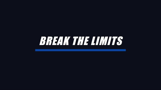 Break the limits motivational typography motion for success and achievement animation 4k motion success