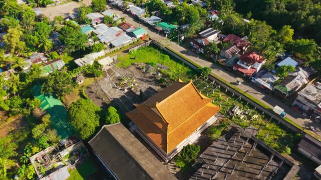 Drone View of Fa Yu Temple, Puerto Princesa, Palawan, Philippines