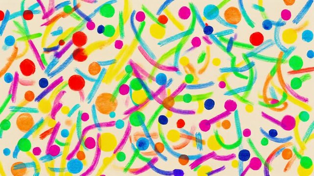 Colored Marker Dot Pattern Doodle Background