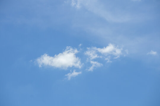 Beautiful blue sky with white clouds on a sunny day background