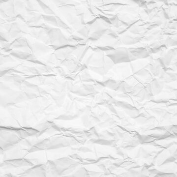 White wrinkled crumpled paper sheet texture background