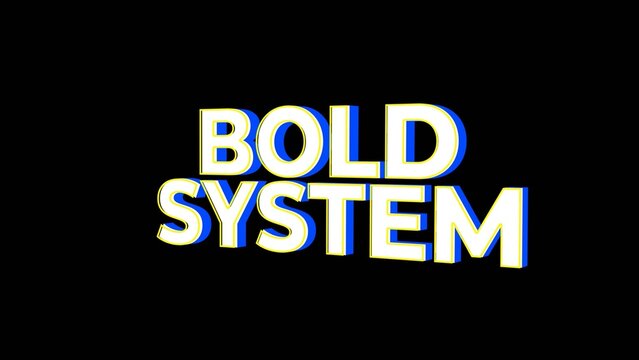 Kinetic 3D Bold Typography