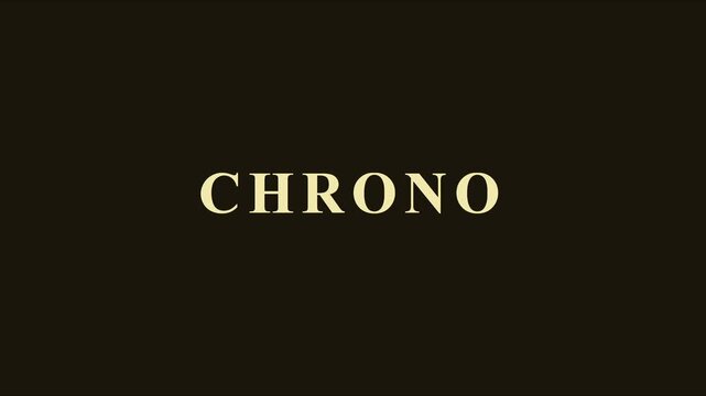 Chrono minimalist motion title animation with typography and circular 4k motion typography branding