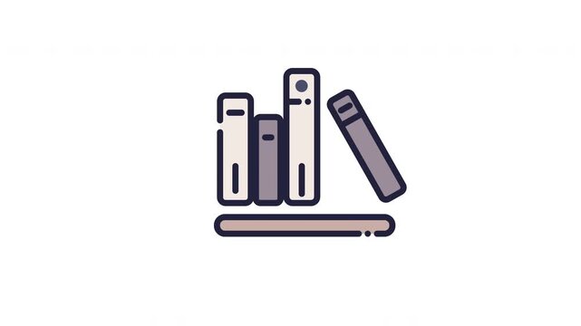 Books on shelf icon vector illustration for education library reading concept isolated on white background