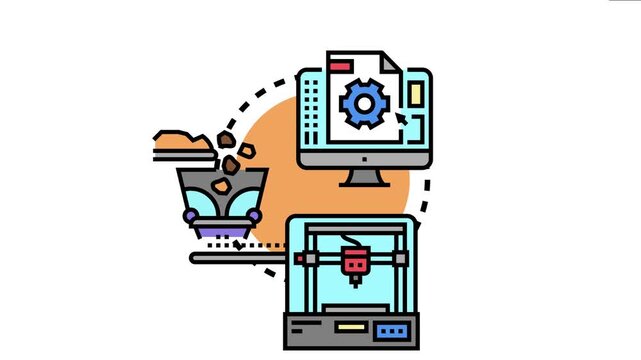 Industrial manufacturing concept the journey from raw materials to a finished product using a 3d printer, emphasizing innovation, creativity, and modern technology