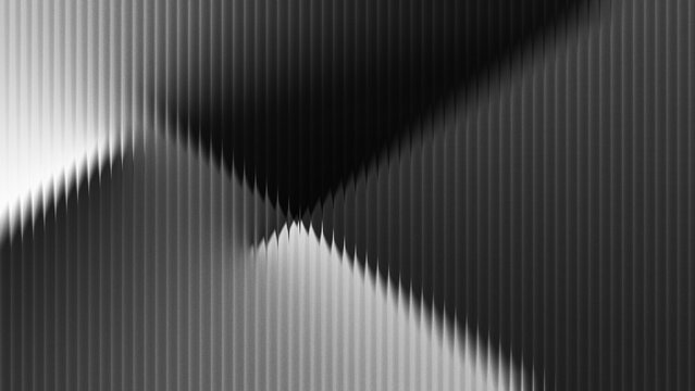 Black White Gray Abstract Gradient Background with Glowing Vertical Lines, Layered Flowing Waves, Ribbed Texture and Dramatic Monochrome Light for Posters, Covers, Wallpapers and Digital Design