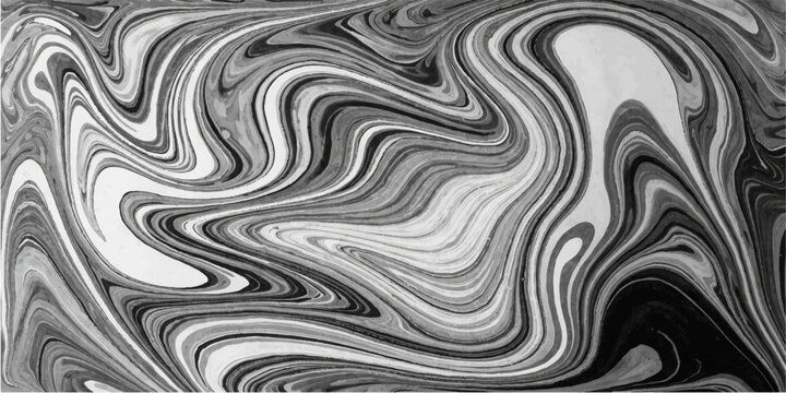 Abstract Black and White Marble Texture Swirl Vector Background
