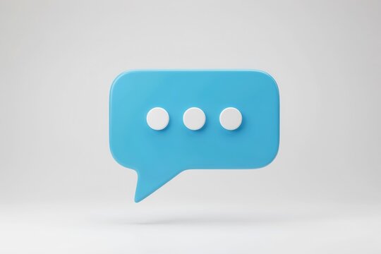 Three dots loading speech bubble icon on plain background with dialogue communication minimalist interface