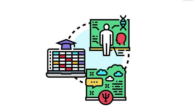 Academic course syllabus developing concept , representing an educational program structuring, learning planning, and curriculum content designing in higher education