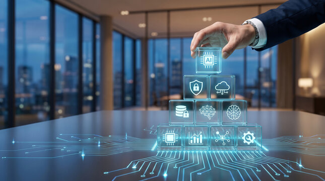 Artificial Intelligence Technology Stack With Cybersecurity Cloud Computing and Data Infrastructure