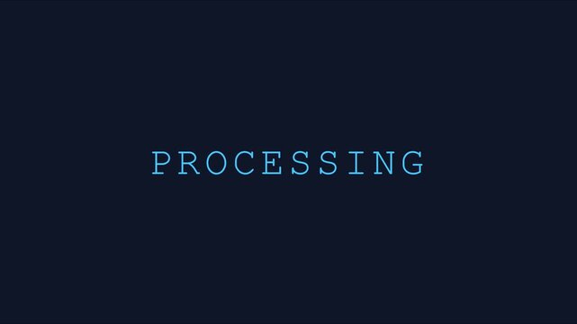 Digital processing loading animation with circular hud interface for technology and software ui 4k