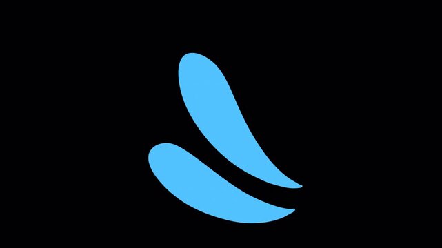 Hand drawn sketch of flying liquid splash water drop video frame isolated on transparent background alpha channel