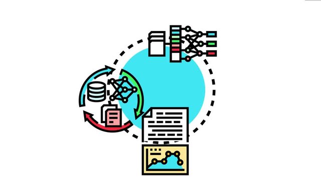 Diagram the collaborative workflow of processing data. Training artificial intelligence models using supervised learning