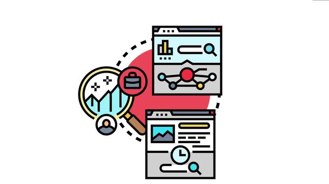 Digital screens demonstrating analytic graphs, search bars, and document previews, symbolizing an online strategy for increasing website visibility, improving ranking, and attracting more traffic