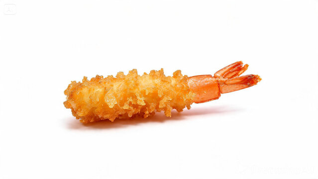 ebi furai shrimp on a white background