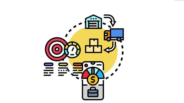Automation processes optimizing logistic operations from warehouse to delivery. Achieving business goals with enhanced efficiency. Data analysis