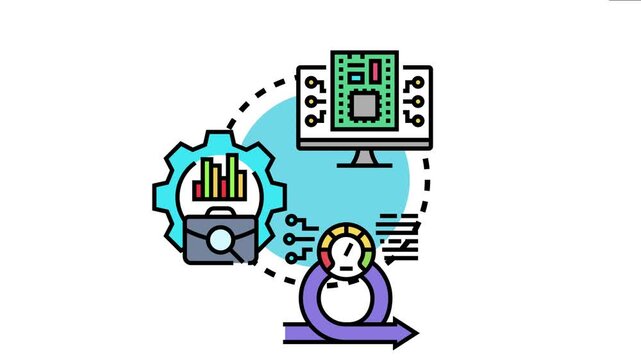 Accelerated software delivery process illustrates efficient development, fast deployment, and continuous integration, ensuring quick market release and optimizing project management