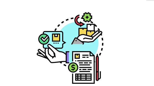 Purchase requests are accepted, the approval and processing of orders, handling shipments, and managing payments within a commercial transaction system