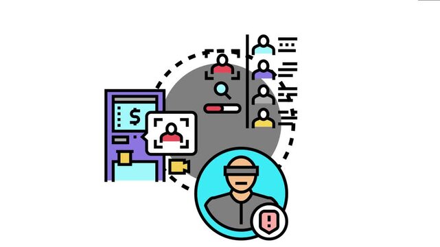Person accessing an online account or mobile banking system without proper identification presenting a potential security risk or privacy concern, highlighting data vulnerability