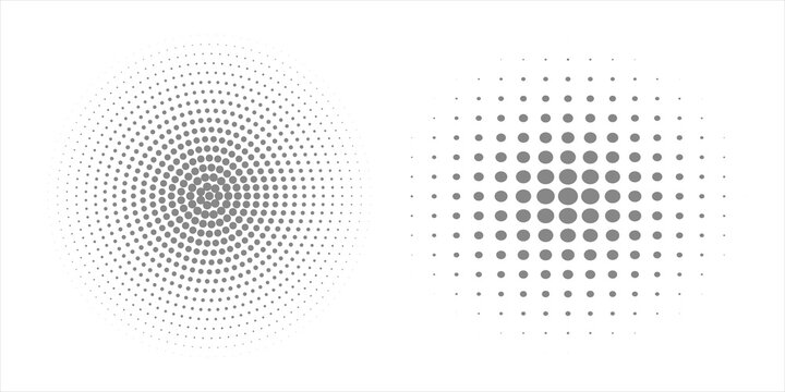 Halftone gradient. A speckled gradient, spraying fine dots and halftones of the background without borders.