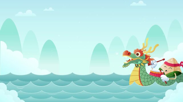 Zongzi on Dragon Boat Festival Motion Video