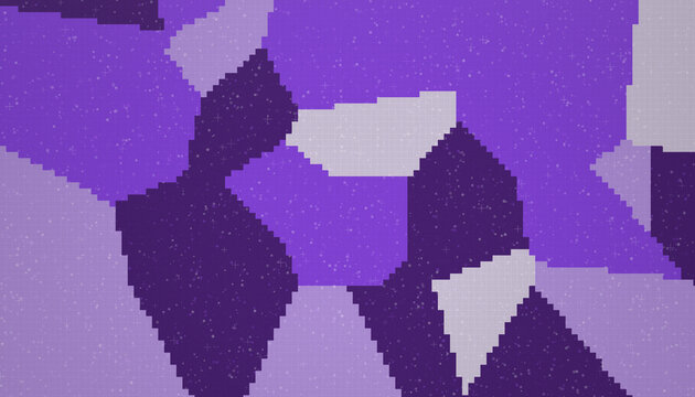 Abstract purple geometric mosaic pattern with speckled texture creating dynamic digital art backgrounds.