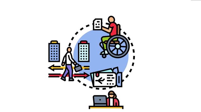 Employee scheduling system visualizing flexible shift planning, roster management, and work arrangements for diverse staff members, promoting workplace inclusivity and equal opportunities