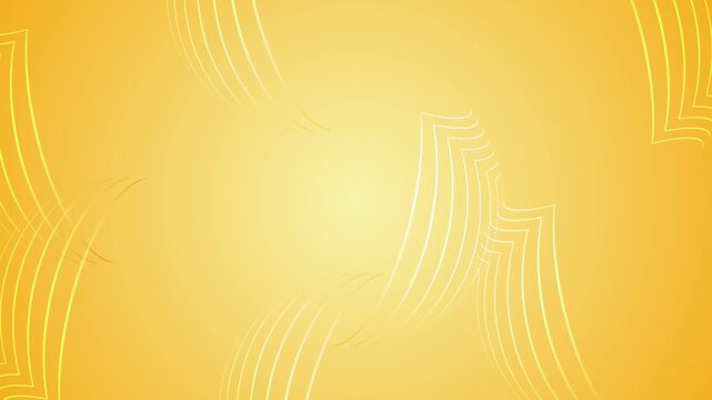 Abstract Yellow Geometric Lines Loop Background